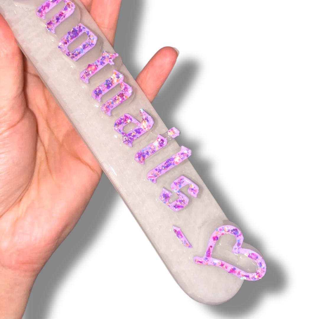 Glow in the dark nameplate with Heart #6