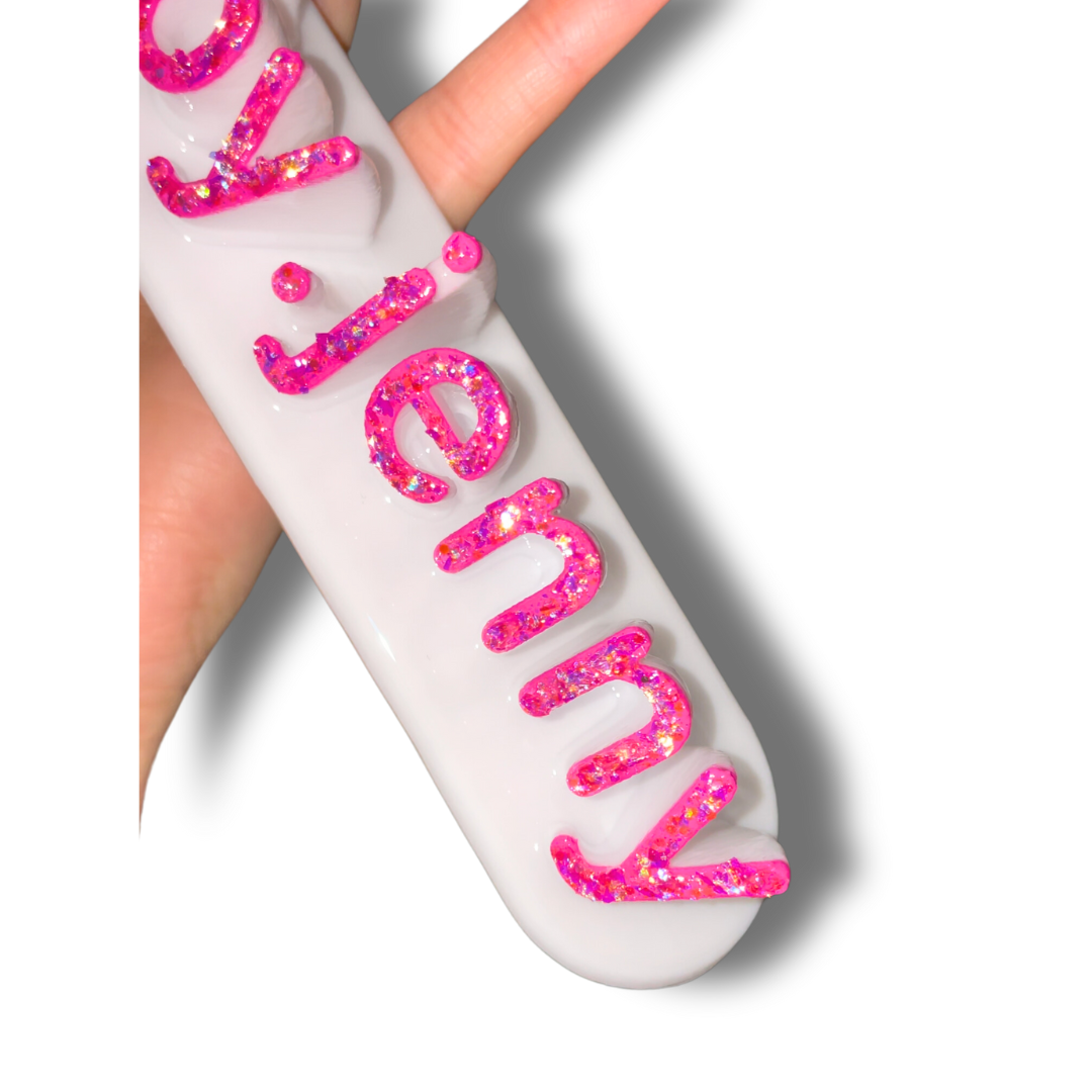 White nameplate #10