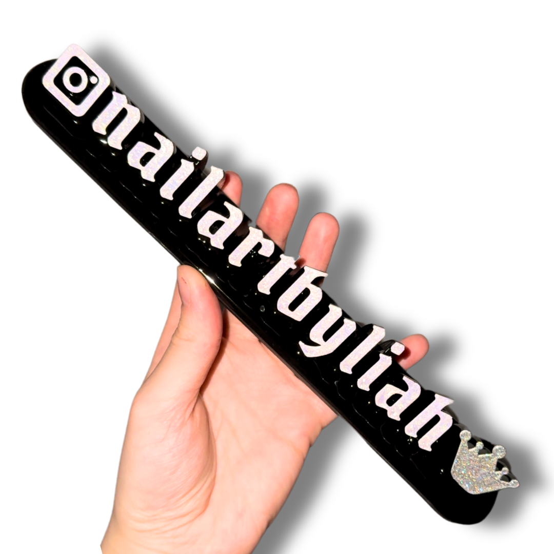 Black nameplate with Crown #20