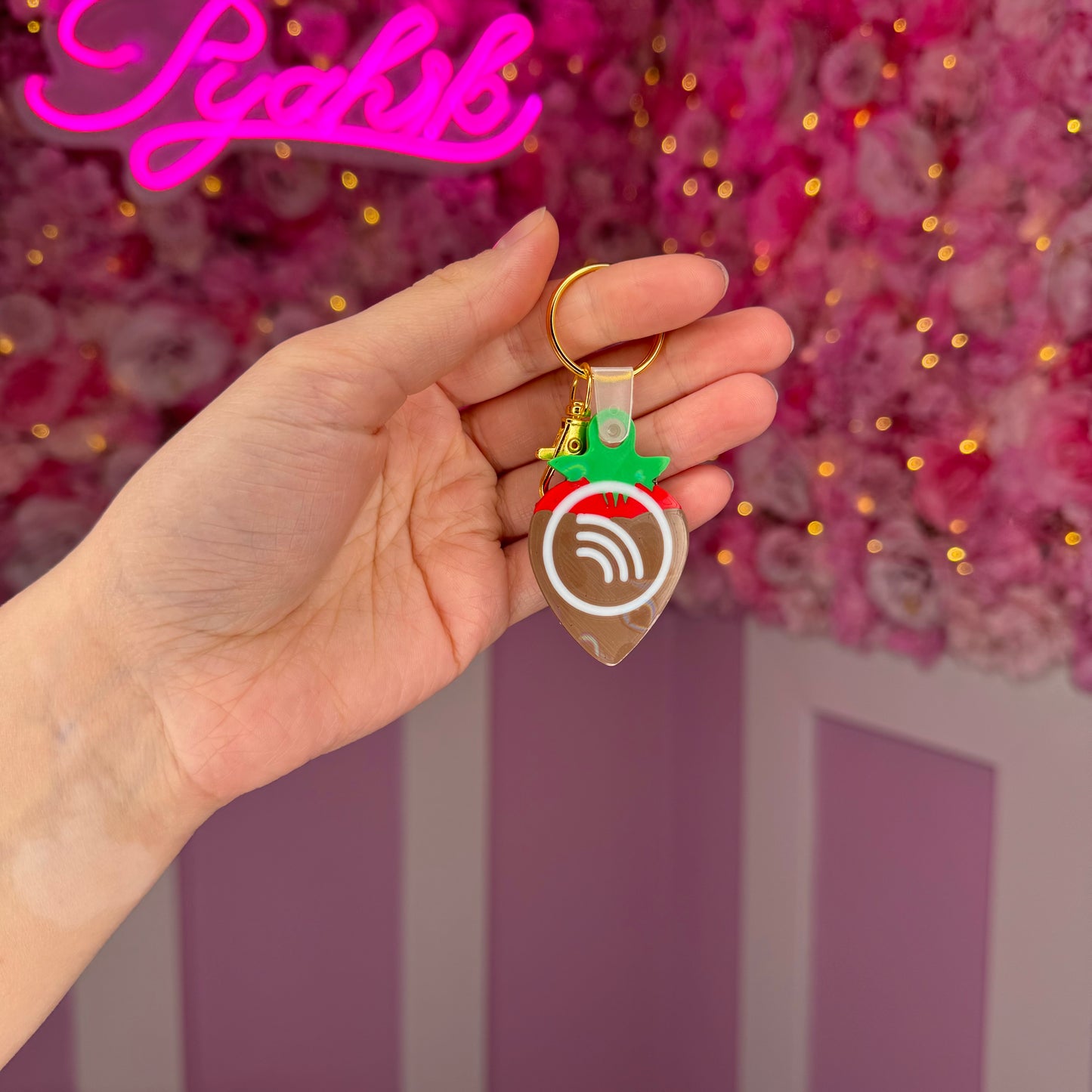 NFC Strawberry KeyChain Free US Delivery