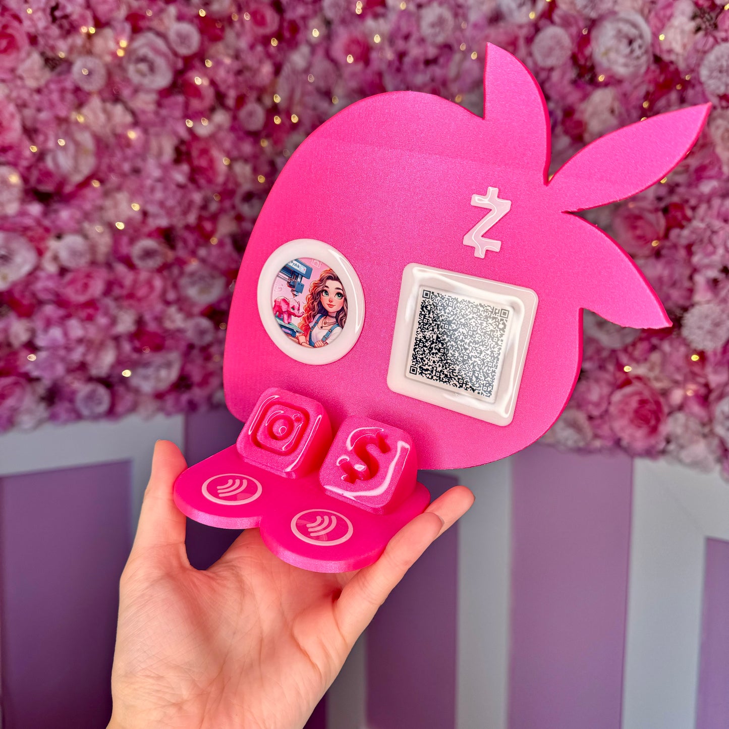 2 Payment Strawberry Stand, logo AND INSTAGRAM FREE US DELIVERY
