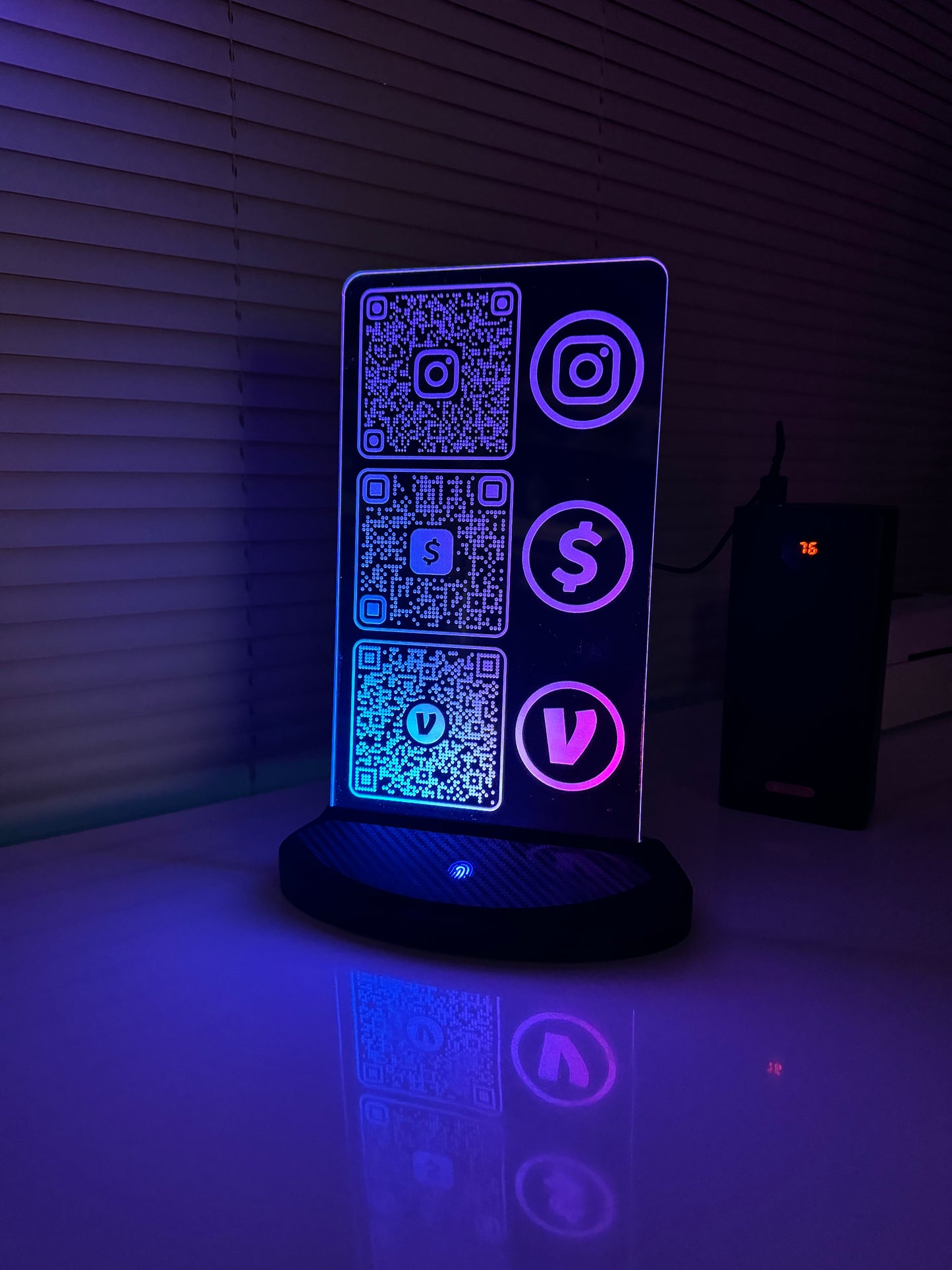 LED QR code acrylic stand FREE US DELIVERY