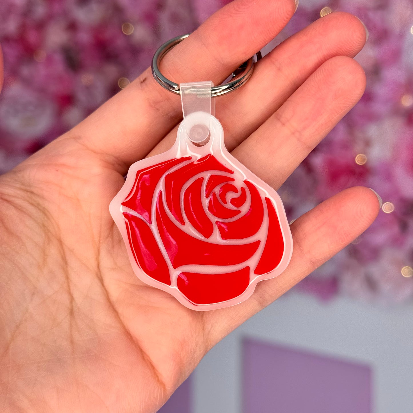 NFC Rose keychain Free US Delivery