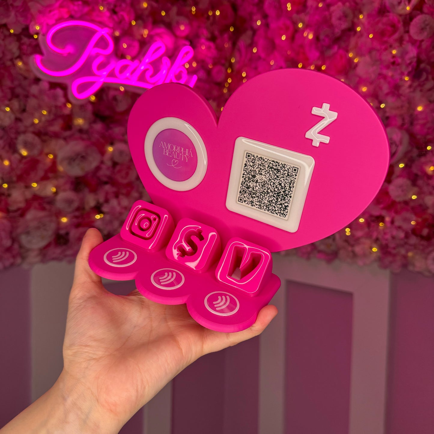 3 Payment Stand with Instagram and logo FREE US DELIVERY