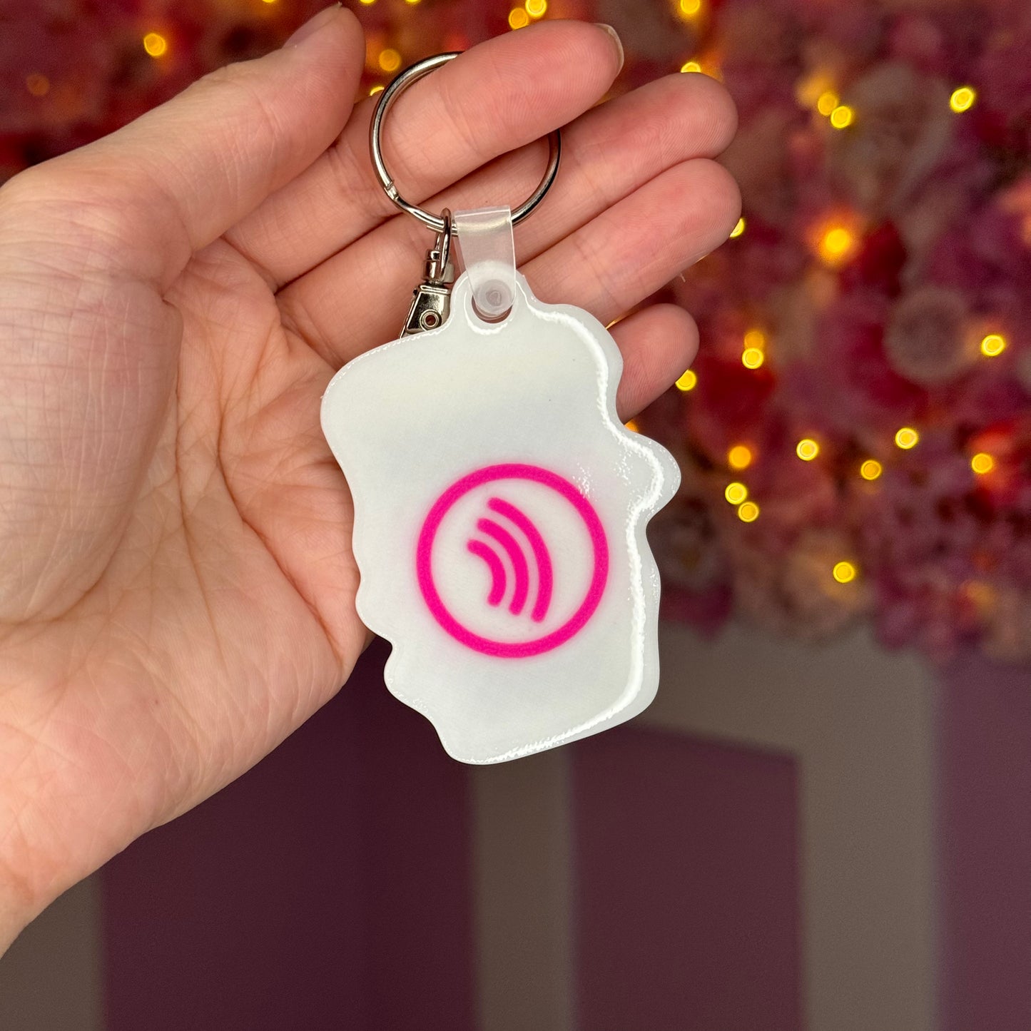 NFC Coffee Cup with Bow keychain Free US Delivery