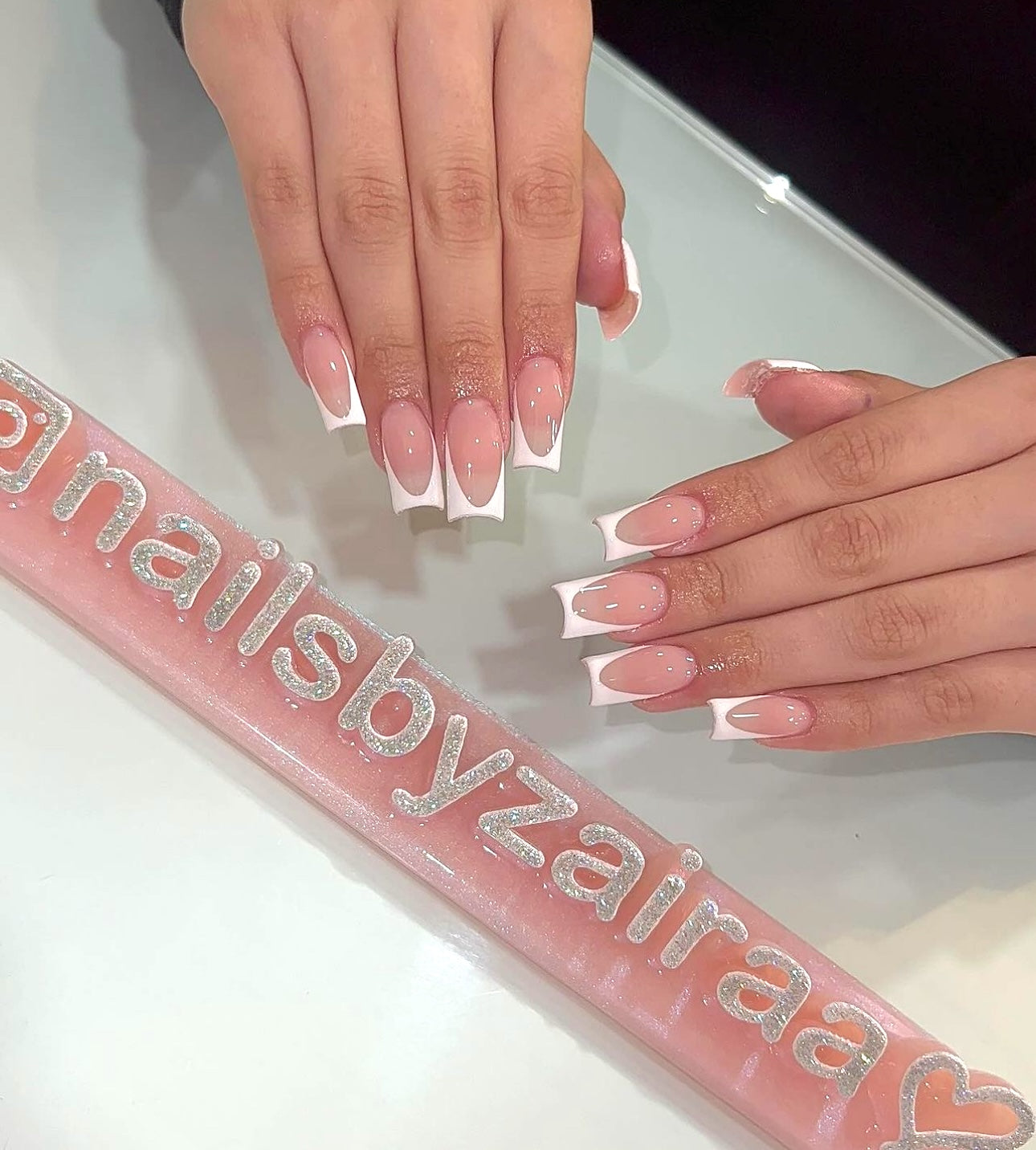 Peach nameplate with Heart #5