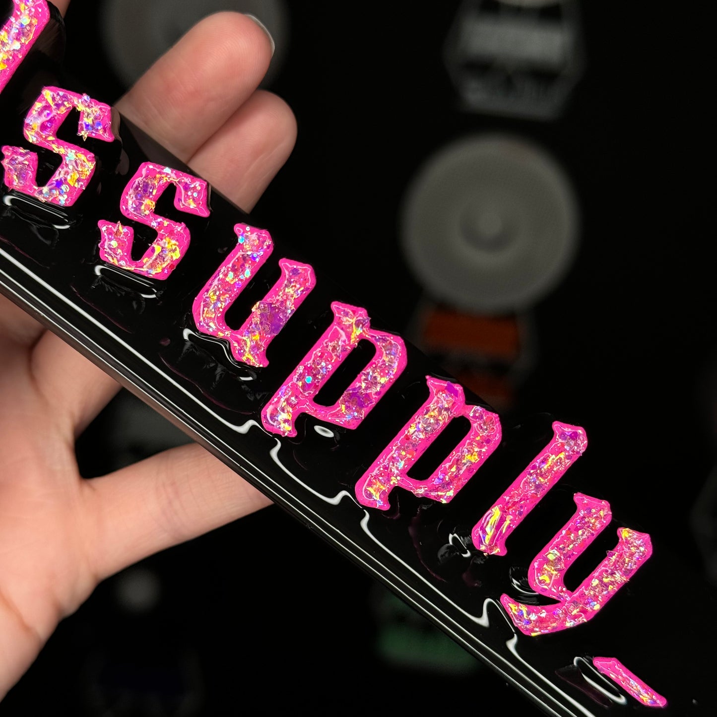 Black nameplate #38