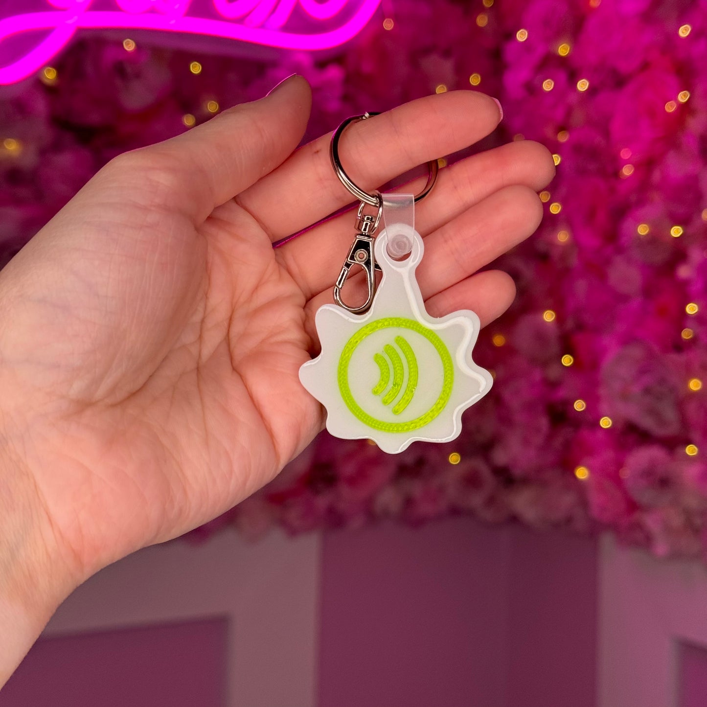 NFC Cannabis Leaf keychain Free US Delivery