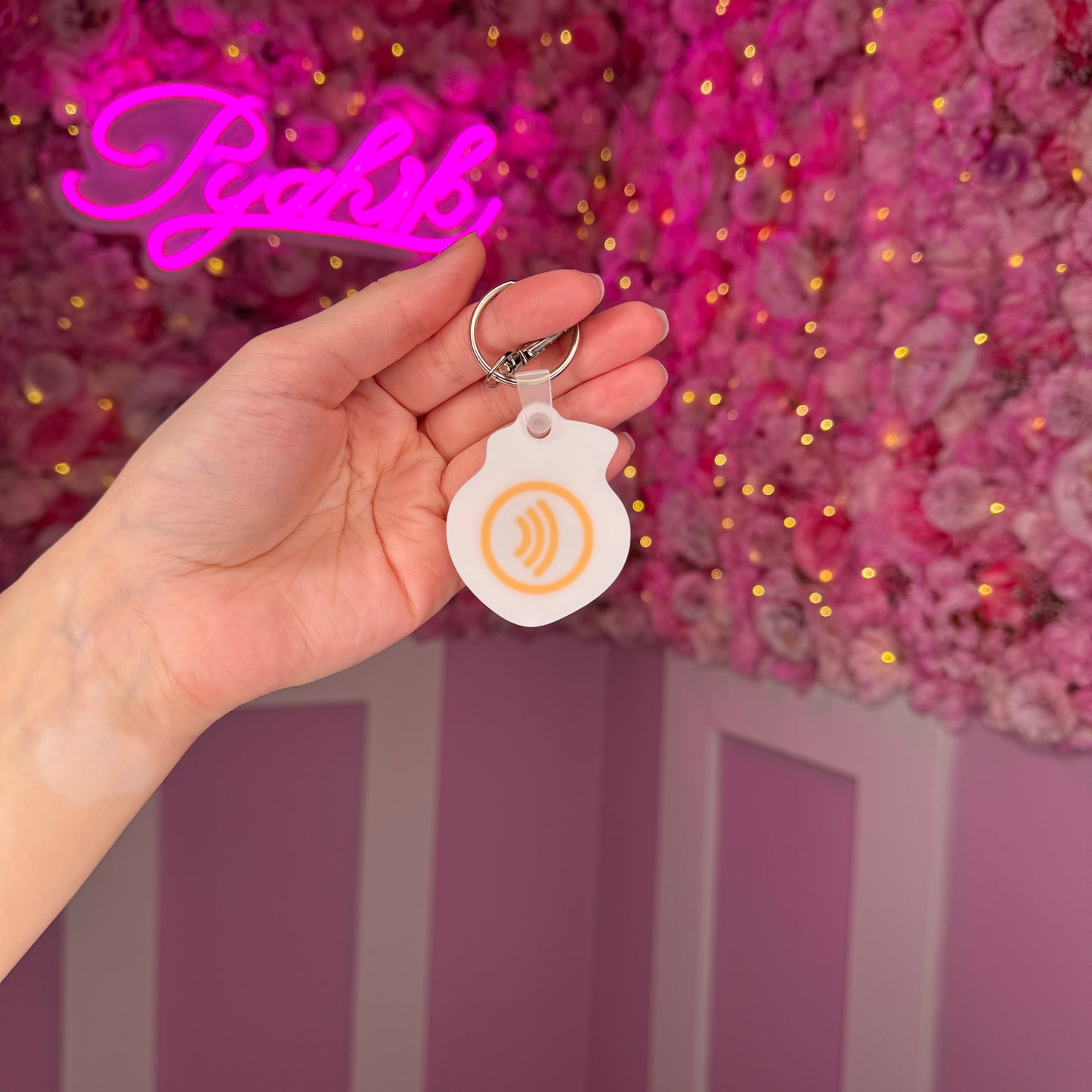 NFC Peach keychain Free US Delivery