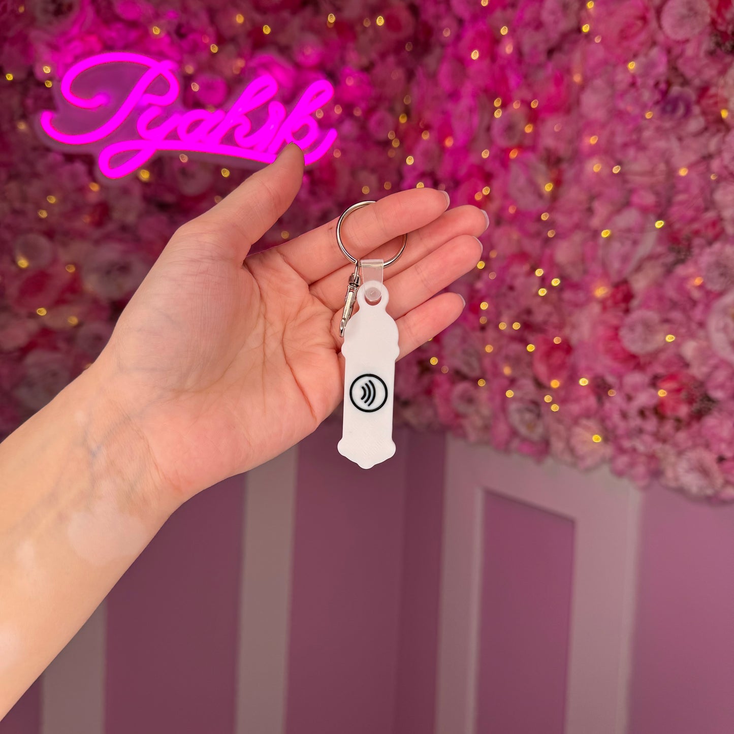NFC Barber Pole keychain Free US Delivery