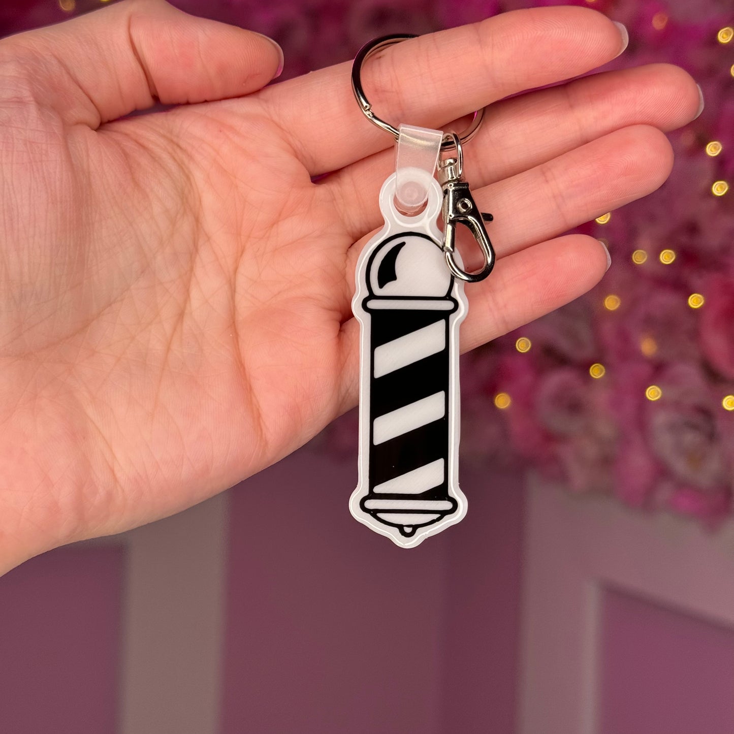 NFC Barber Pole keychain Free US Delivery