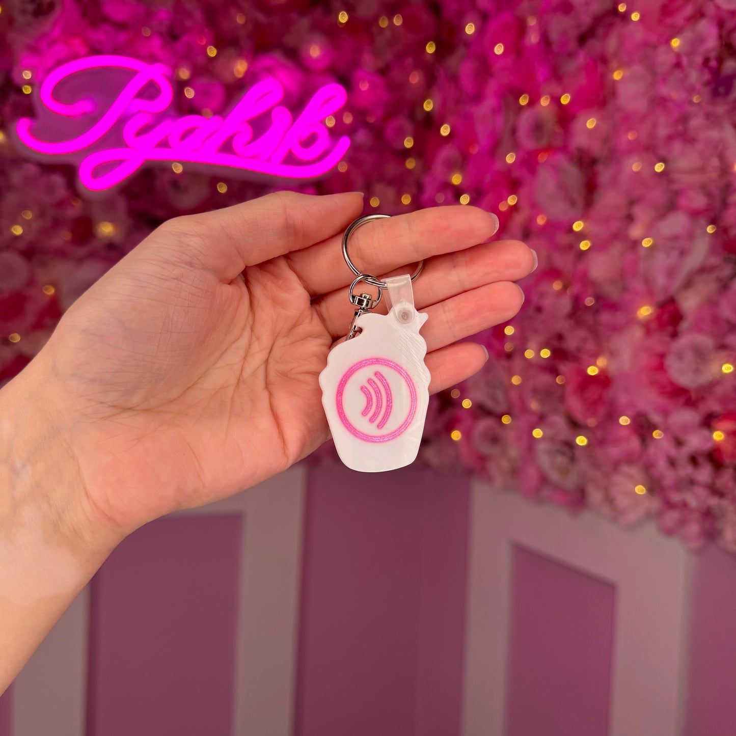 NFC CupCake with Cherry keychain Free US Delivery