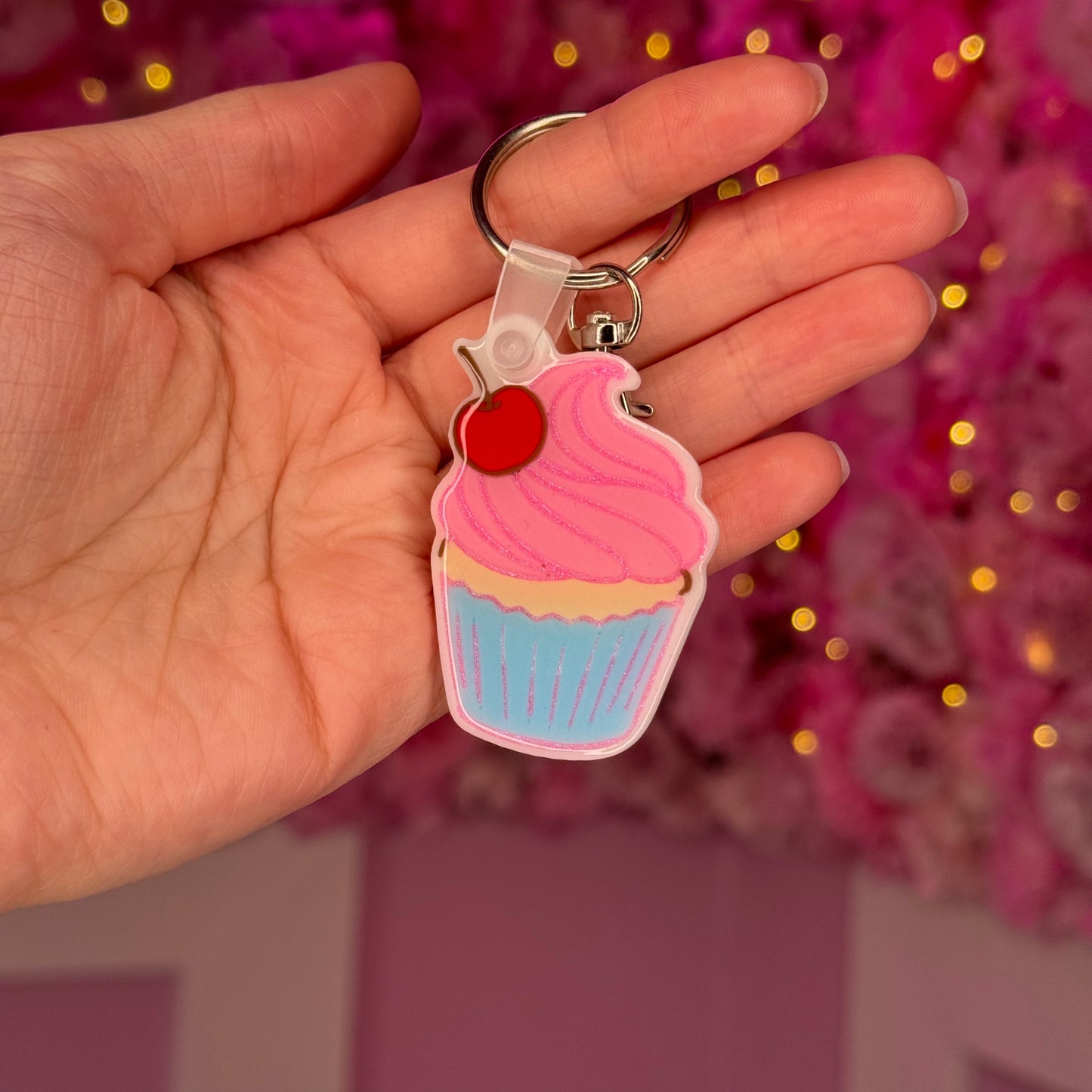 NFC CupCake with Cherry keychain Free US Delivery