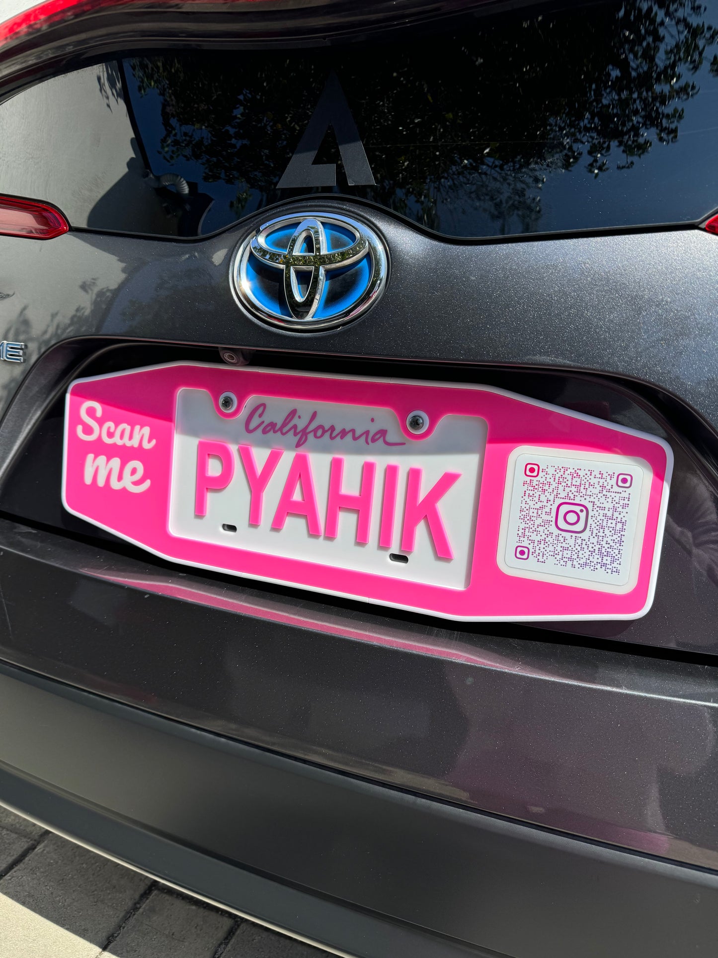 License Plate Frame with QR code FREE US shipping