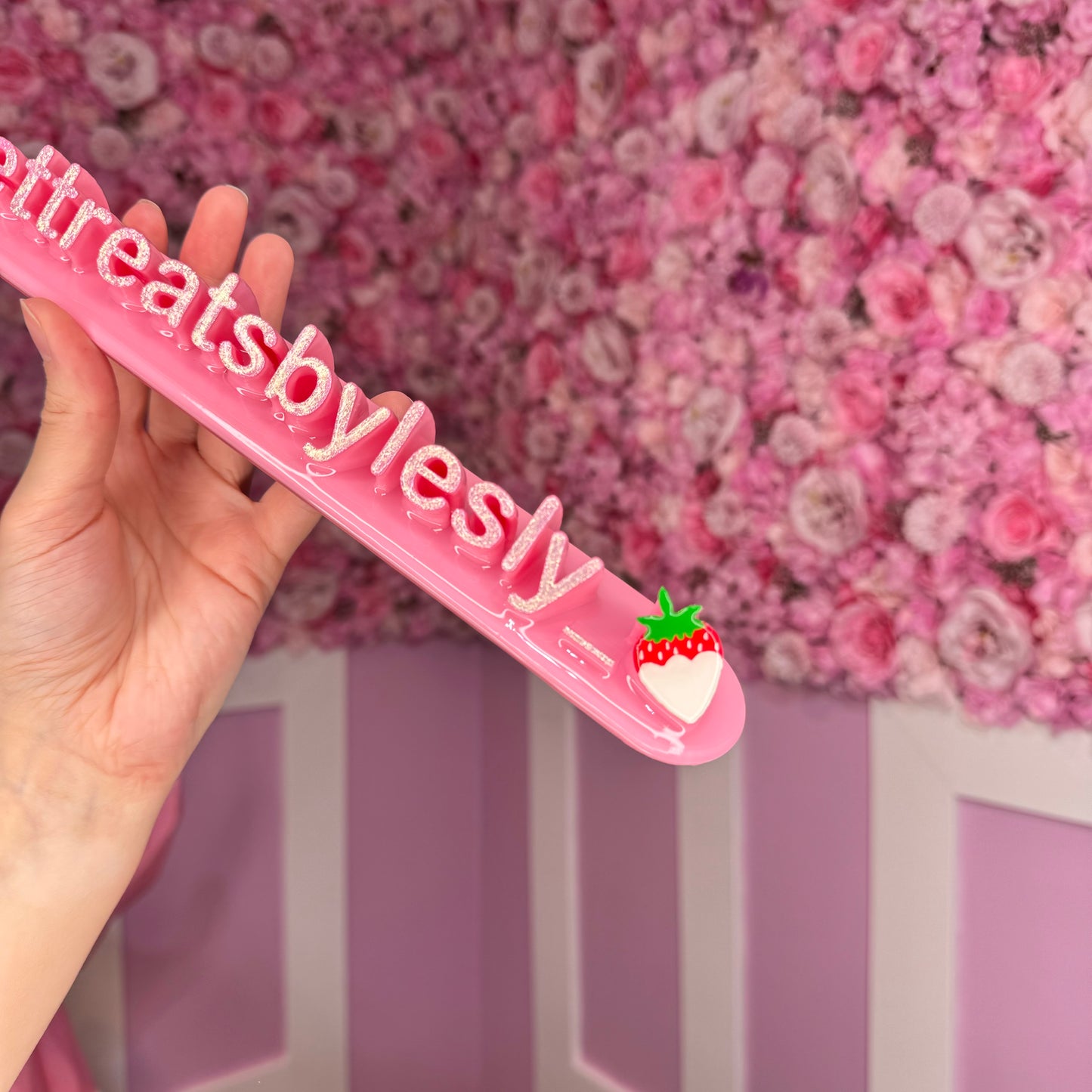 Pink nameplate with Strawberry #37
