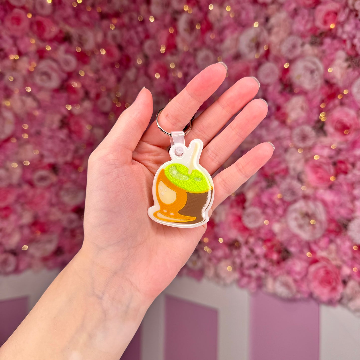 NFC Dipped Caramel Apple keychain Free US Delivery