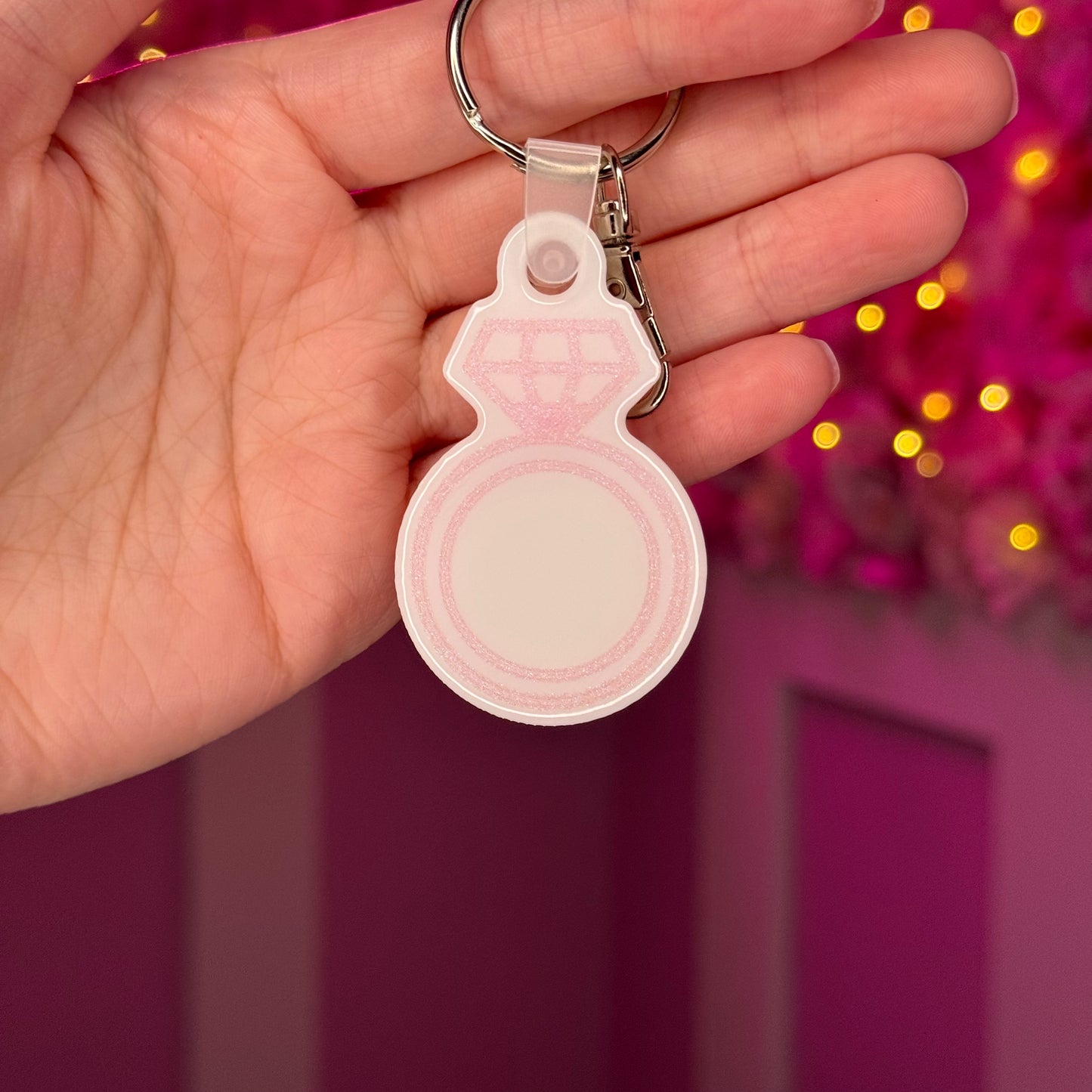 NFC Ring with diamond keychain Free US Delivery