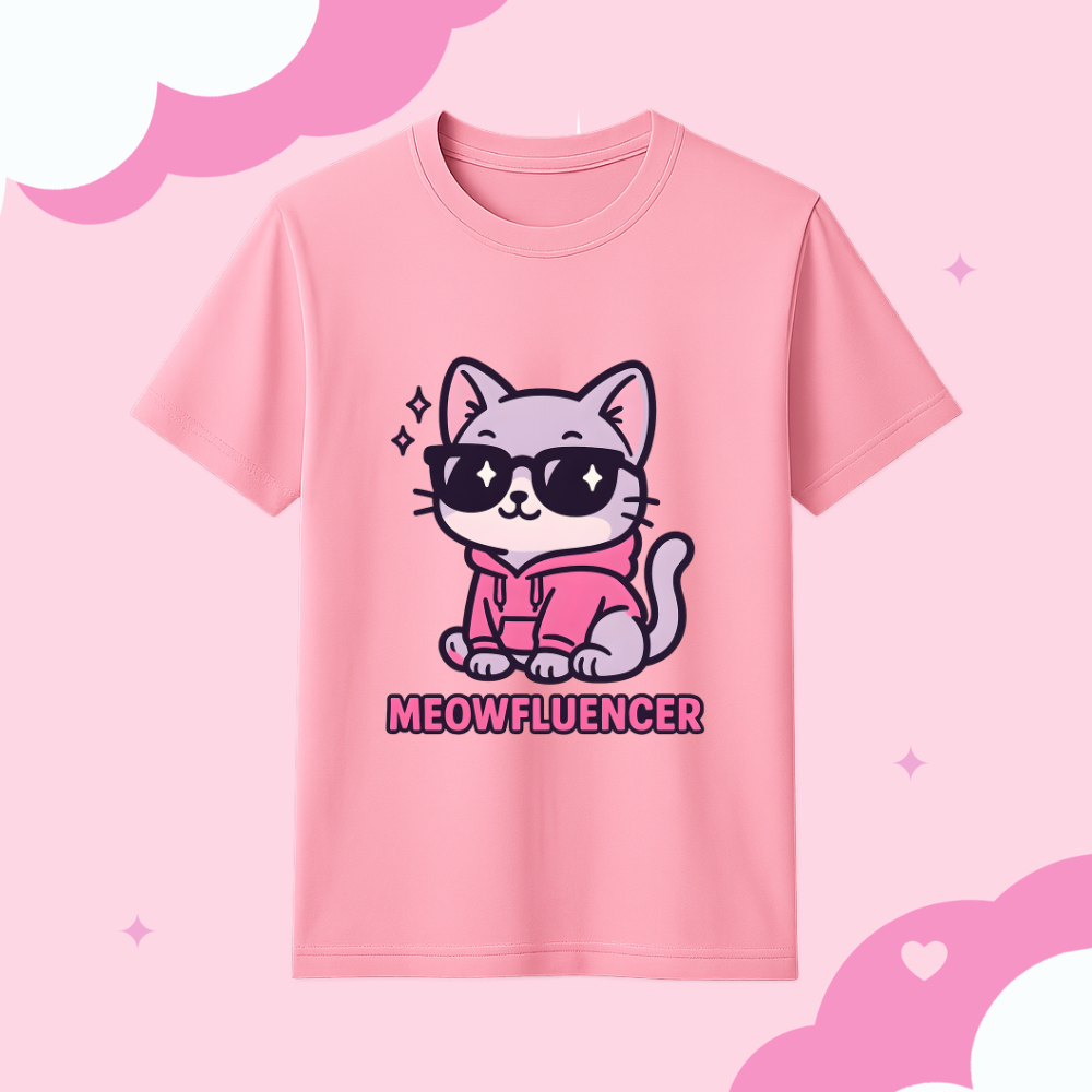 MeowFluencer T-shirt FREE US shipping