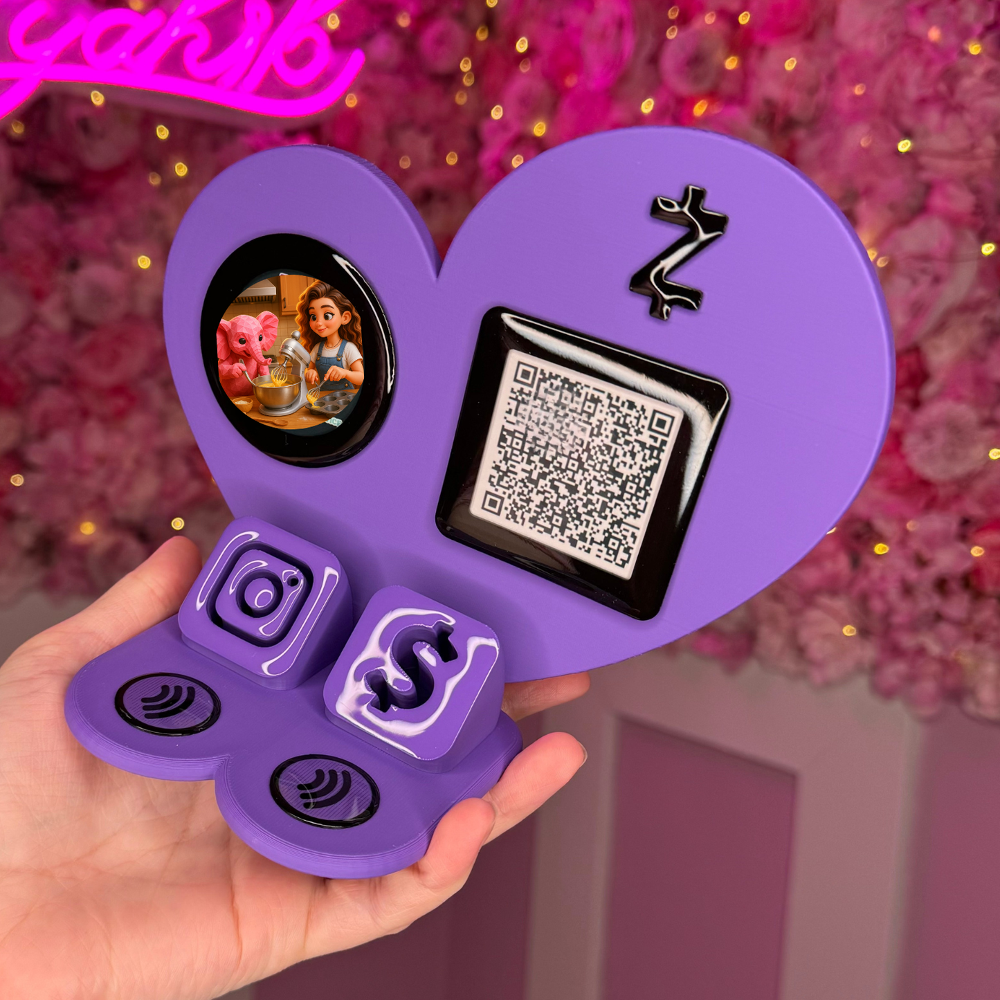 2 Payment Stand, logo AND INSTAGRAM  FREE US DELIVERY