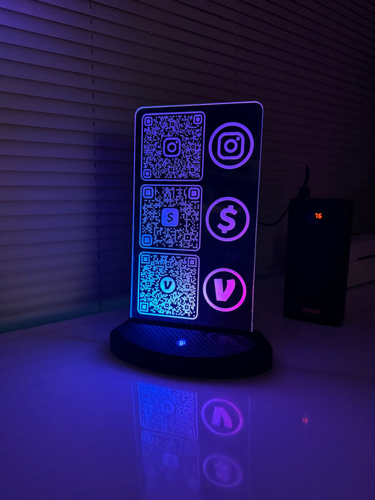 LED QR code acrylic stand FREE US DELIVERY