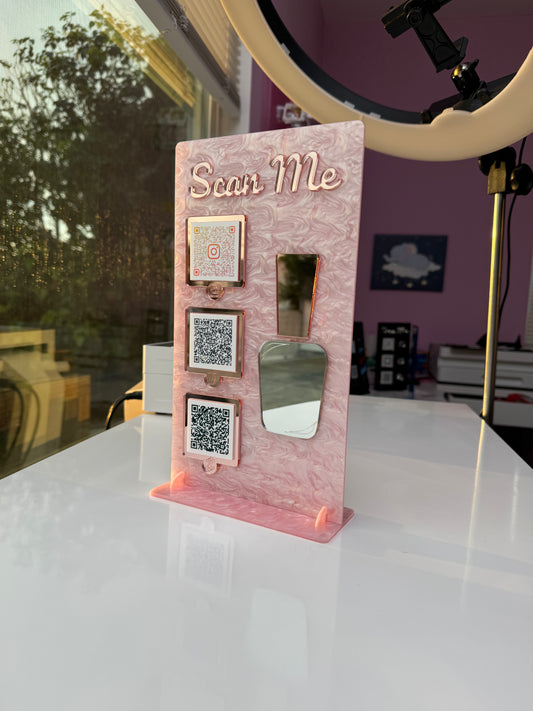 Nail Bottle 3 QR code acrylic stand FREE US DELIVERY