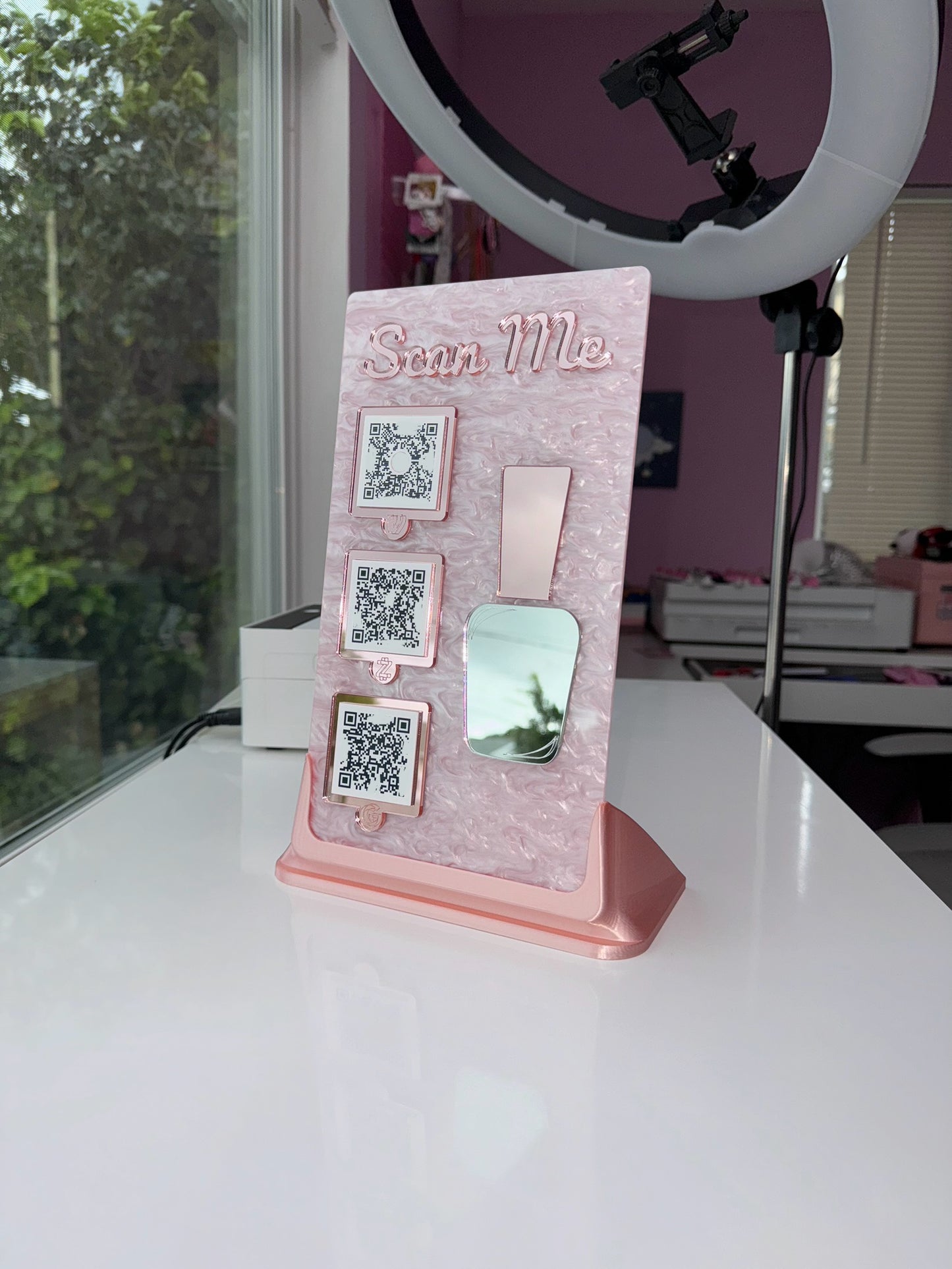 Nail Bottle 3 QR code acrylic stand FREE US DELIVERY