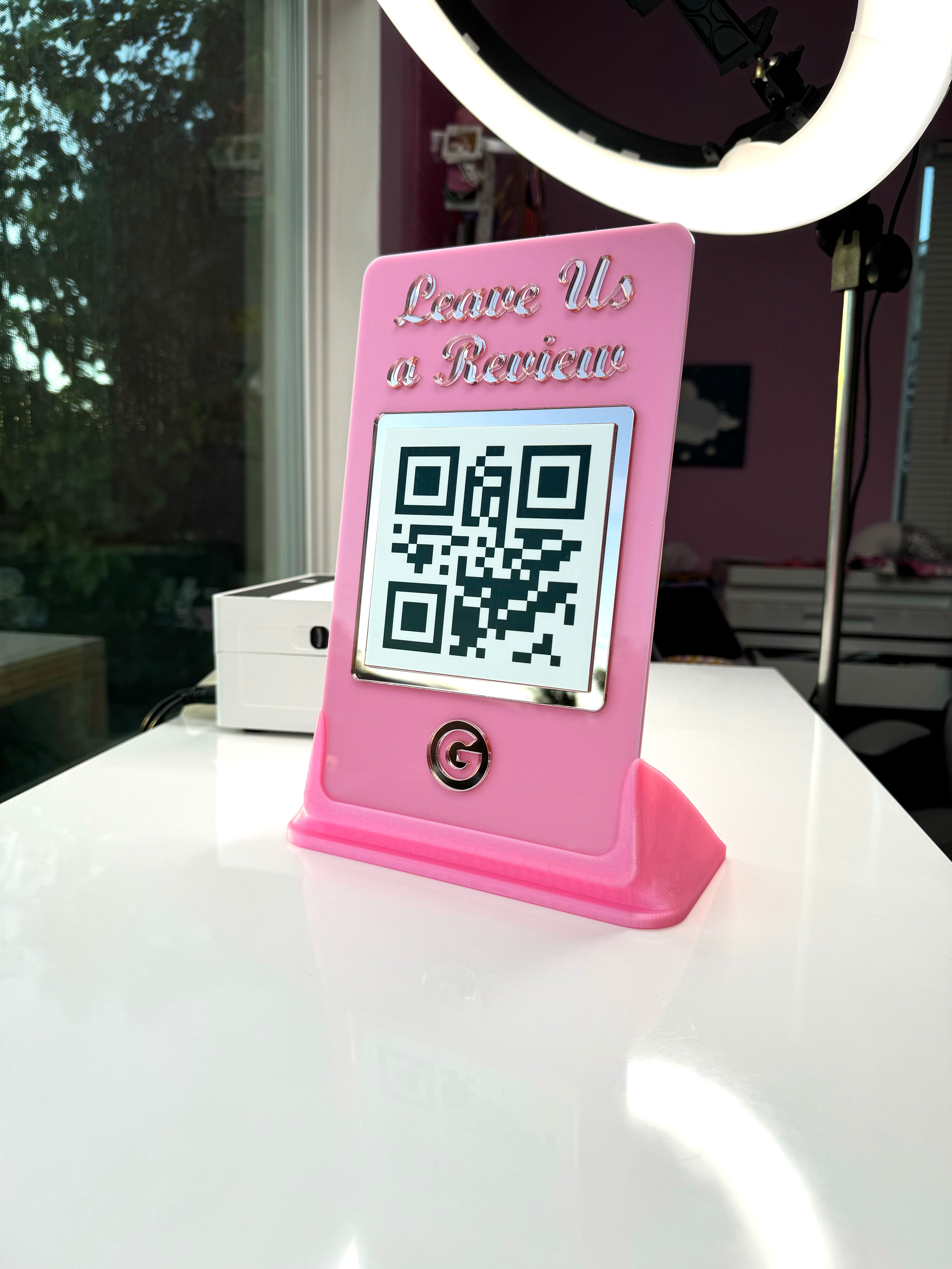 Large Leave a Review QR code stand FREE US shipping – Pyahik nameplates