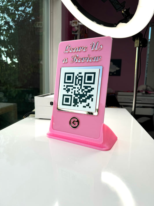 Large Leave a Review QR code stand FREE US shipping
