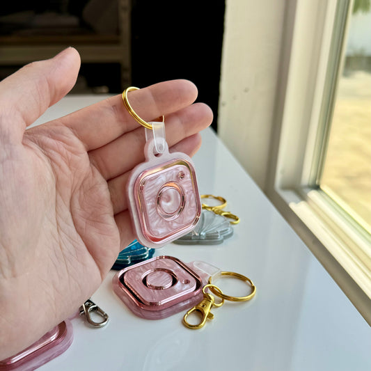 NFC Acrylic Instagram Logo KeyChain Free US Delivery