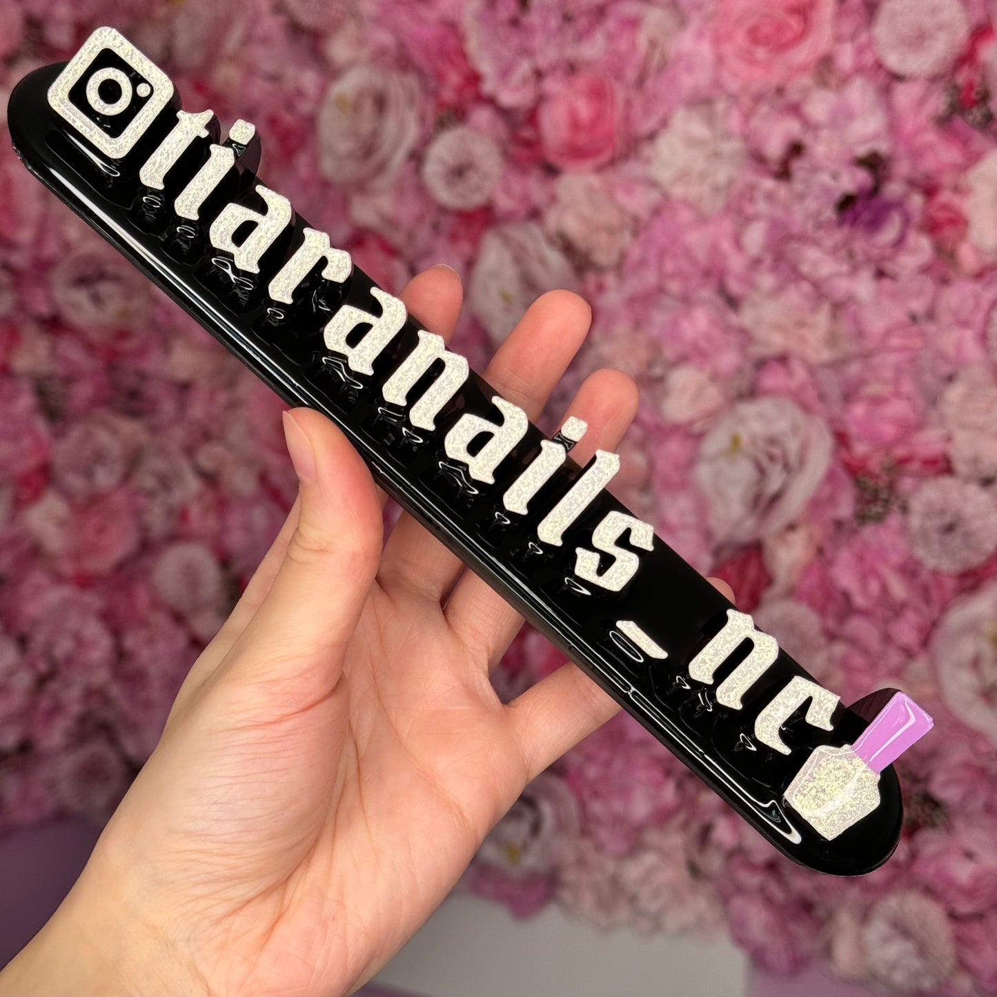 Black nameplate with Nail bottle #54