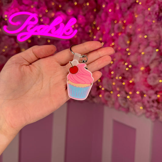 NFC CupCake with Cherry keychain Free US Delivery