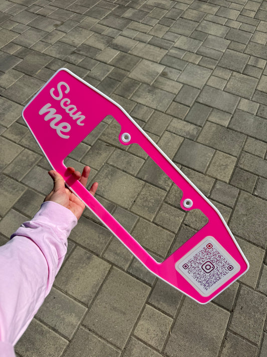 License Plate Frame with QR code FREE US shipping