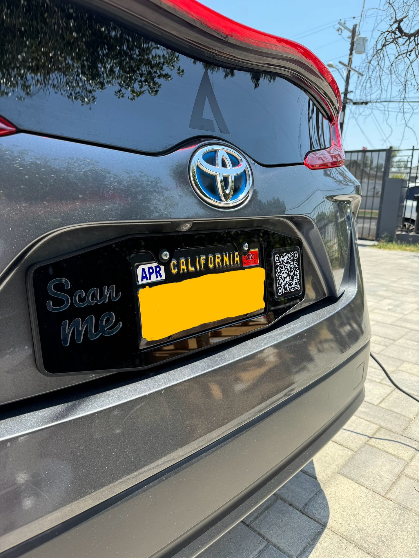 License Plate Frame with QR code FREE US shipping