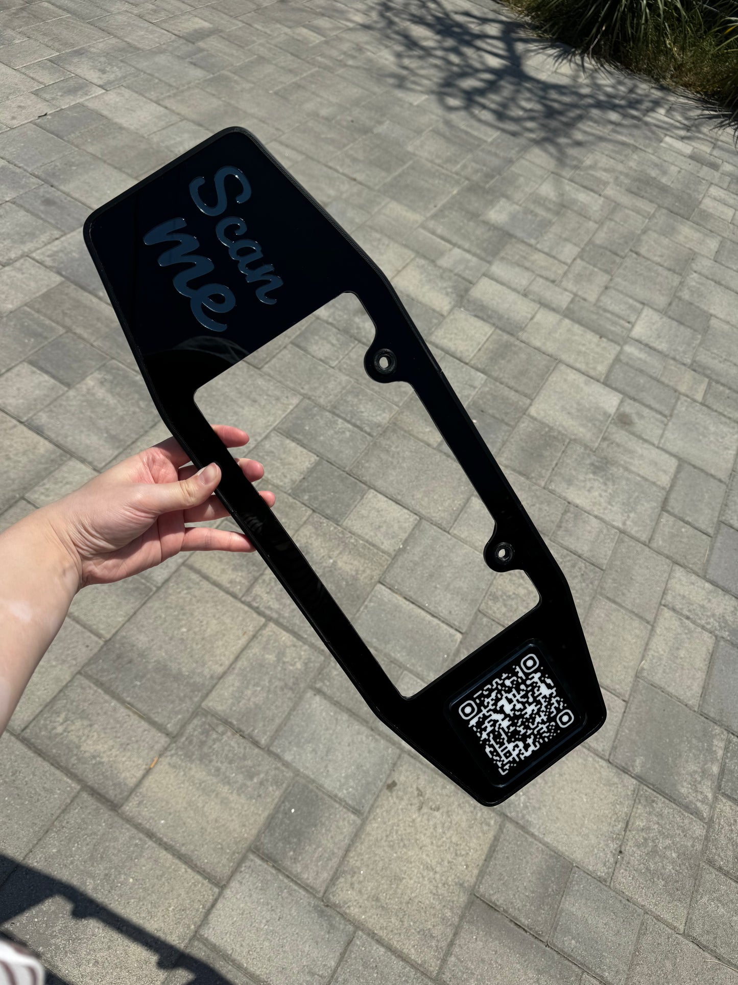 License Plate Frame with QR code FREE US shipping
