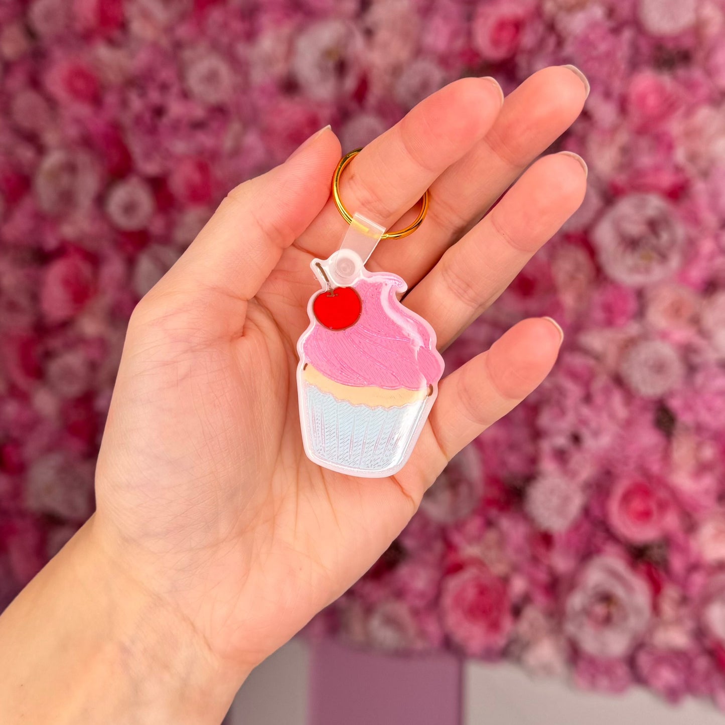 NFC CupCake with Cherry keychain Free Delivery