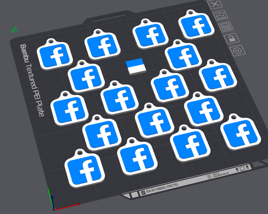 Facebook Keychain STL