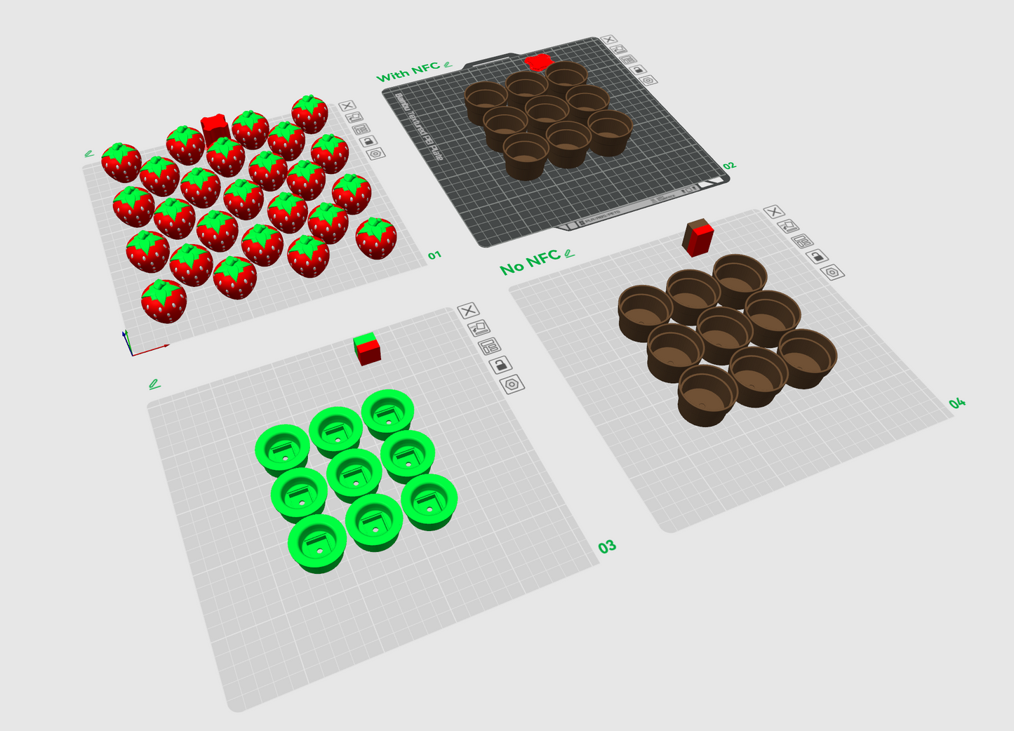 Strawberry Clicker NFC and non NFC STL