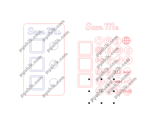 Rectangle stand Hybrid (SVG+STL)