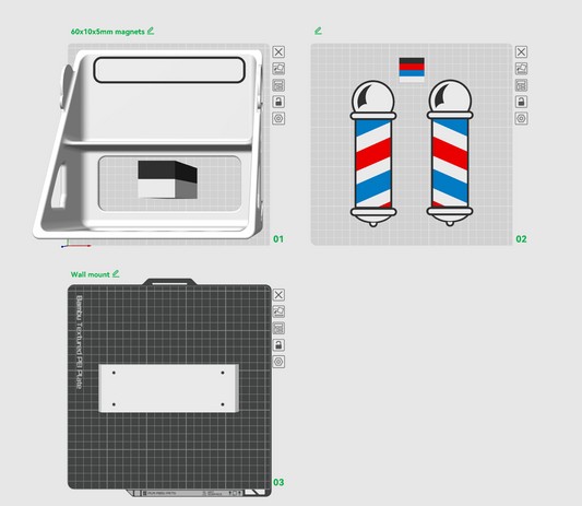 Barber pole Shelve STL