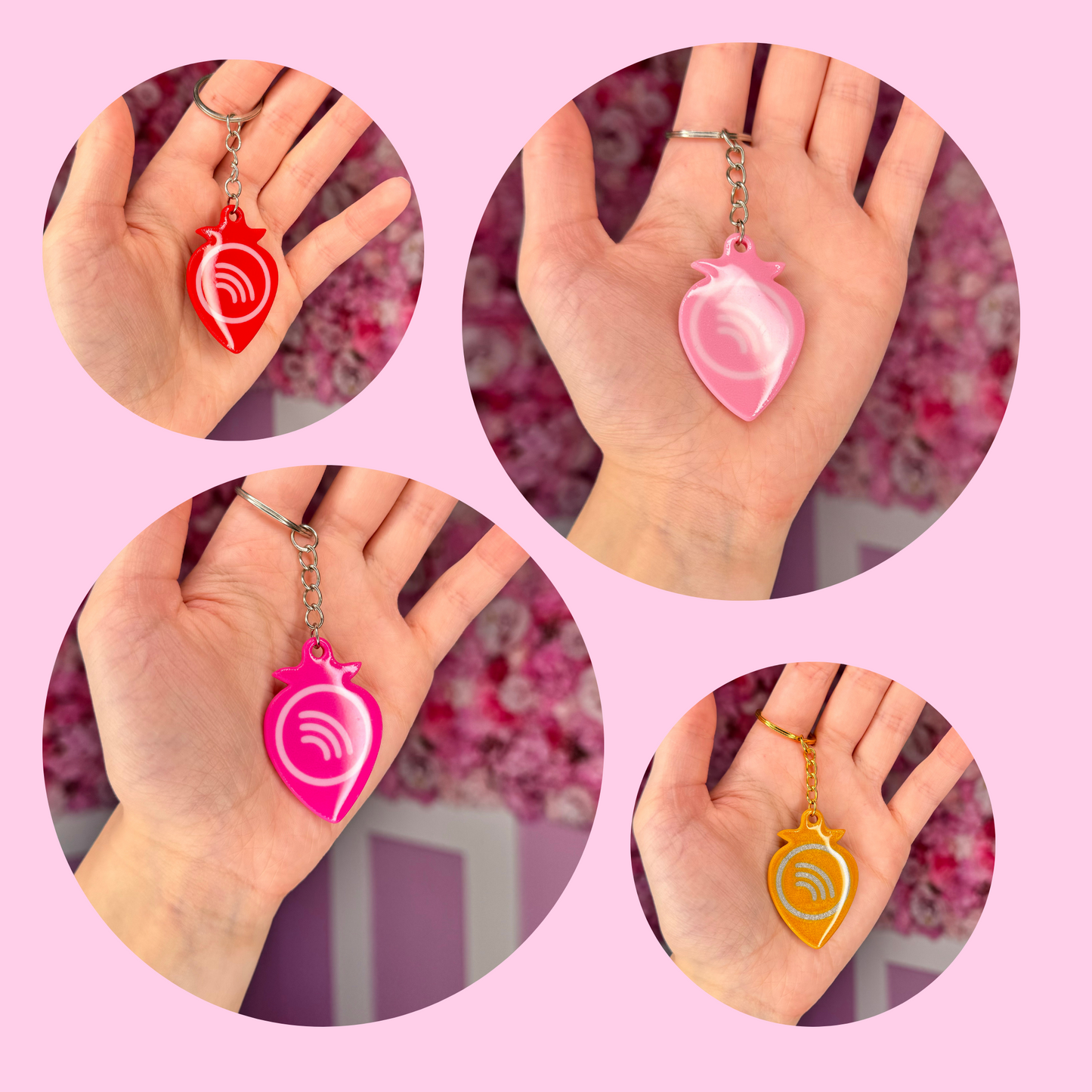 NFC Strawberry KeyChain Free Delivery