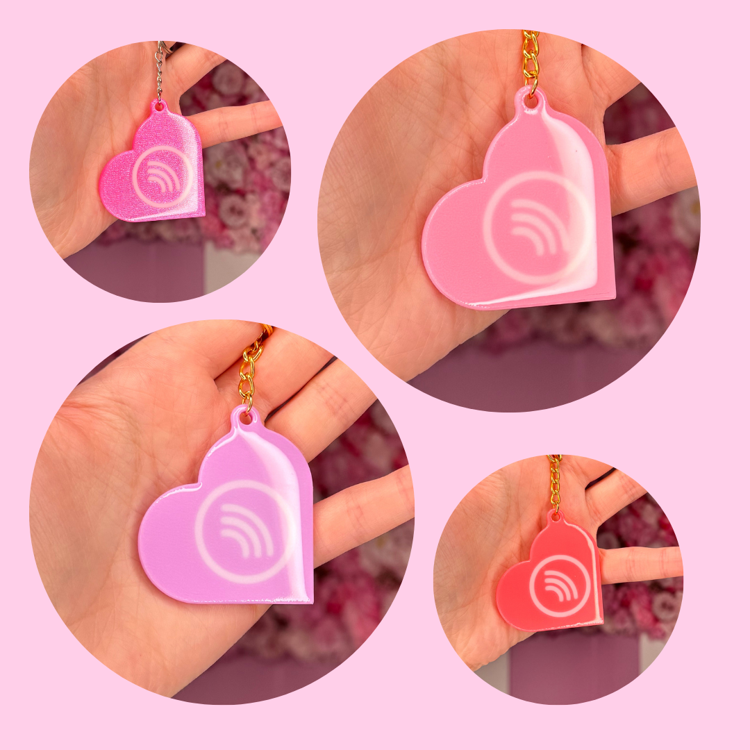 NFC Heart KeyChain Free Delivery