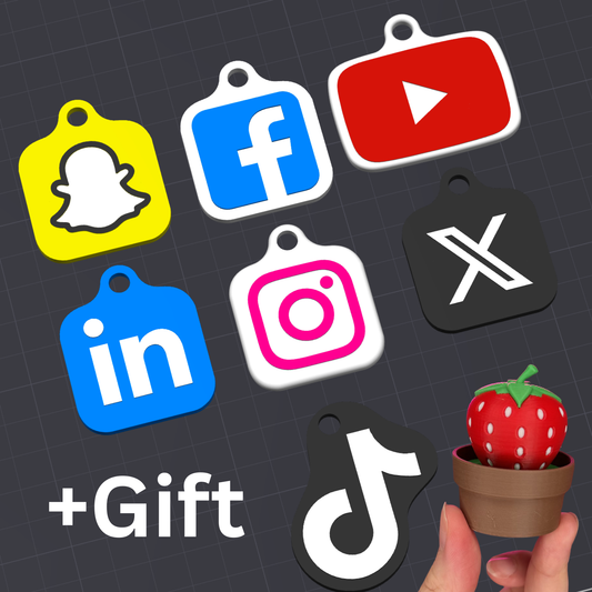 Social Media bundle (7 STL designs)